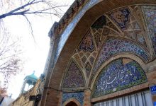 عکس مربوط به مسجد کاظمیه قبل از سرقت کاشی ها